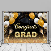 Aperturee - Glitter Balloon Champagne Bokeh Grad Backdrop For Photo